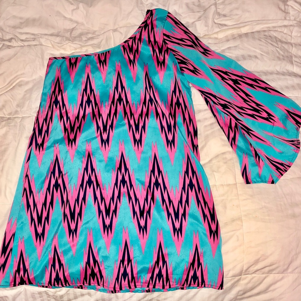 off-the-shoulder, bell-sleeve dress (medium)